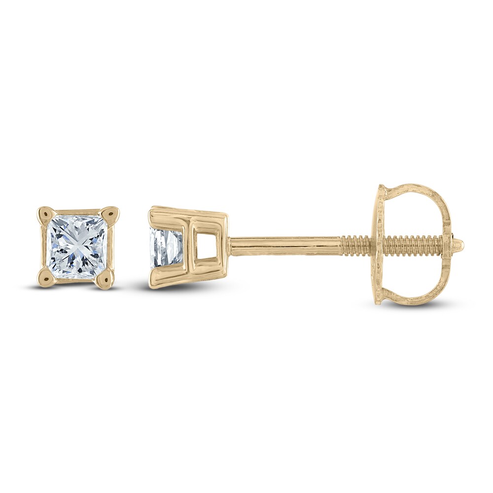 Diamond Solitaire Stud Earrings 1/4 ct tw Princess 14K Yellow Gold (I1/I) vzGgYzS0 Diamond Solitaire Stud Earrings 1/4 ct tw Princess 14K Yellow Gold (I1/I) vzGgYzS0