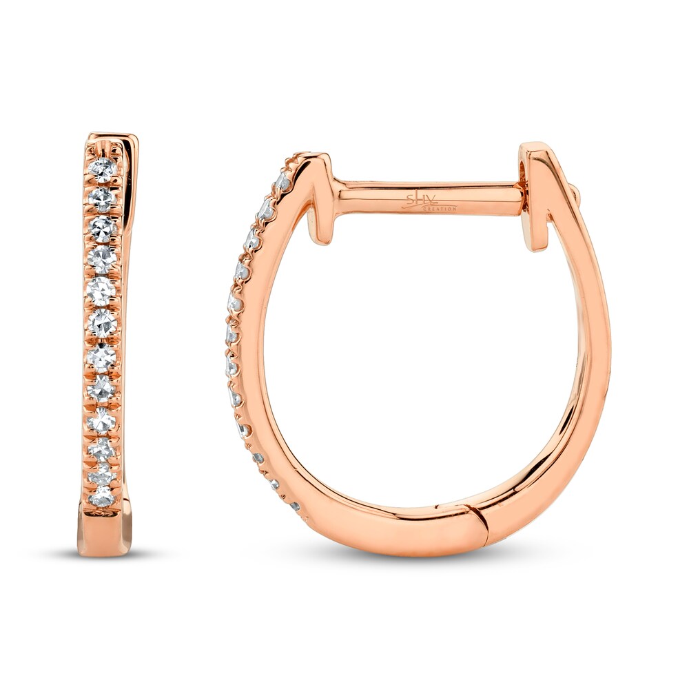 Shy Creation Diamond Huggie Earrings 1/20 ct tw 14K Rose Gold SC55001599 w0HneLLT Shy Creation Diamond Huggie Earrings 1/20 ct tw 14K Rose Gold SC55001599 w0HneLLT