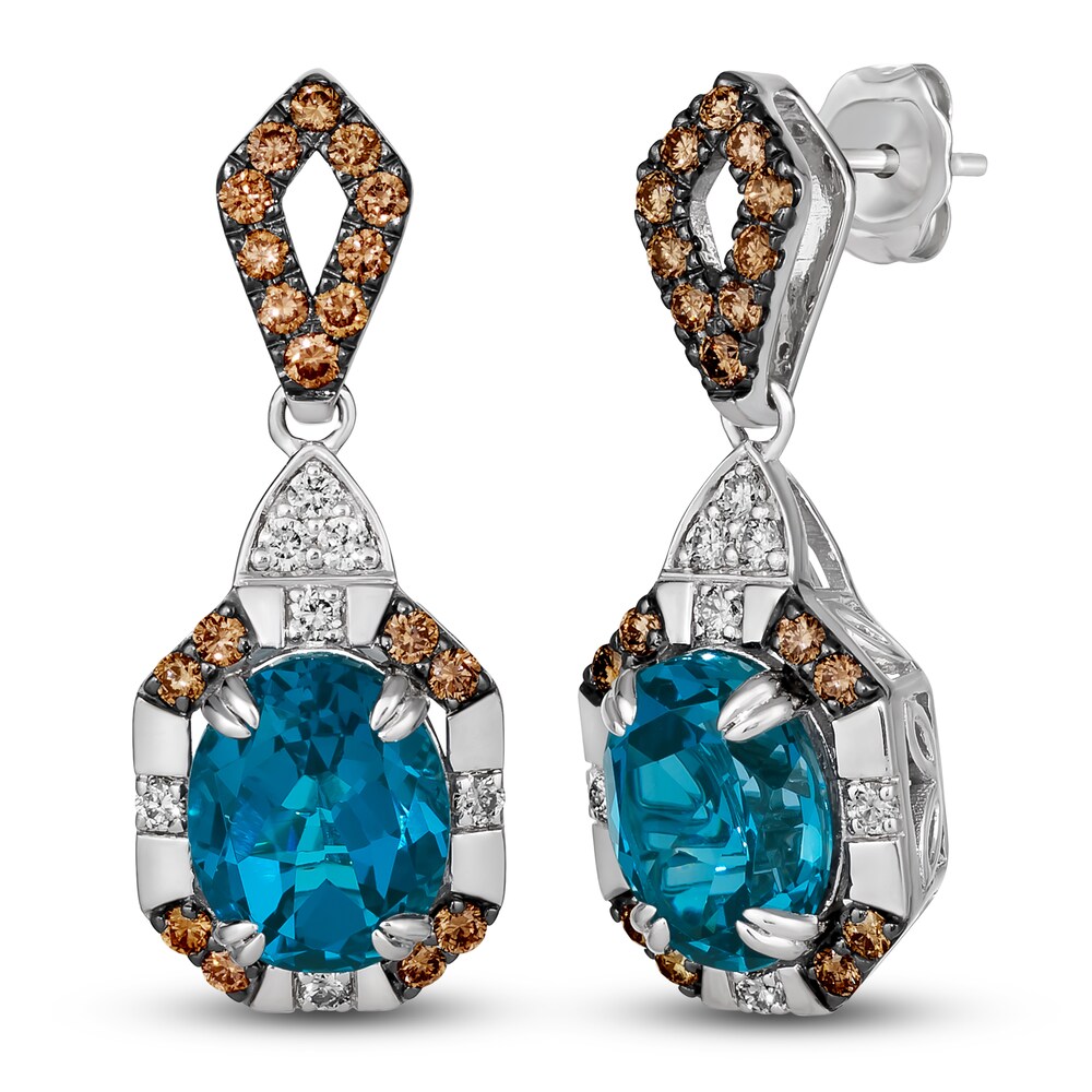 Le Vian Natural Blue Topaz Pendant Earrings 7/8 ct tw Diamonds 14K Vanilla Gold w5ST69R3 Le Vian Natural Blue Topaz Pendant Earrings 7/8 ct tw Diamonds 14K Vanilla Gold w5ST69R3