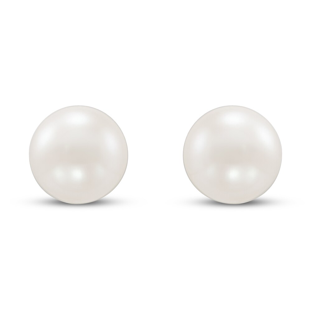 Cultured Pearl Stud Earrings 14K Yellow Gold 7.5mm w6mBxLWk Cultured Pearl Stud Earrings 14K Yellow Gold 7.5mm w6mBxLWk