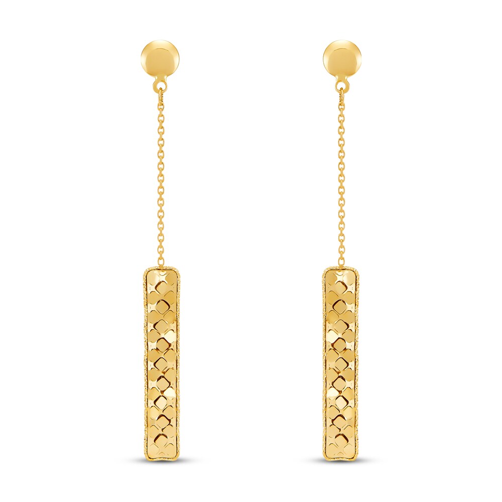 Italia D\'Oro Rectangle Bar Drop Earrings 14K Yellow Gold w9t8qNuv Italia D\'Oro Rectangle Bar Drop Earrings 14K Yellow Gold w9t8qNuv