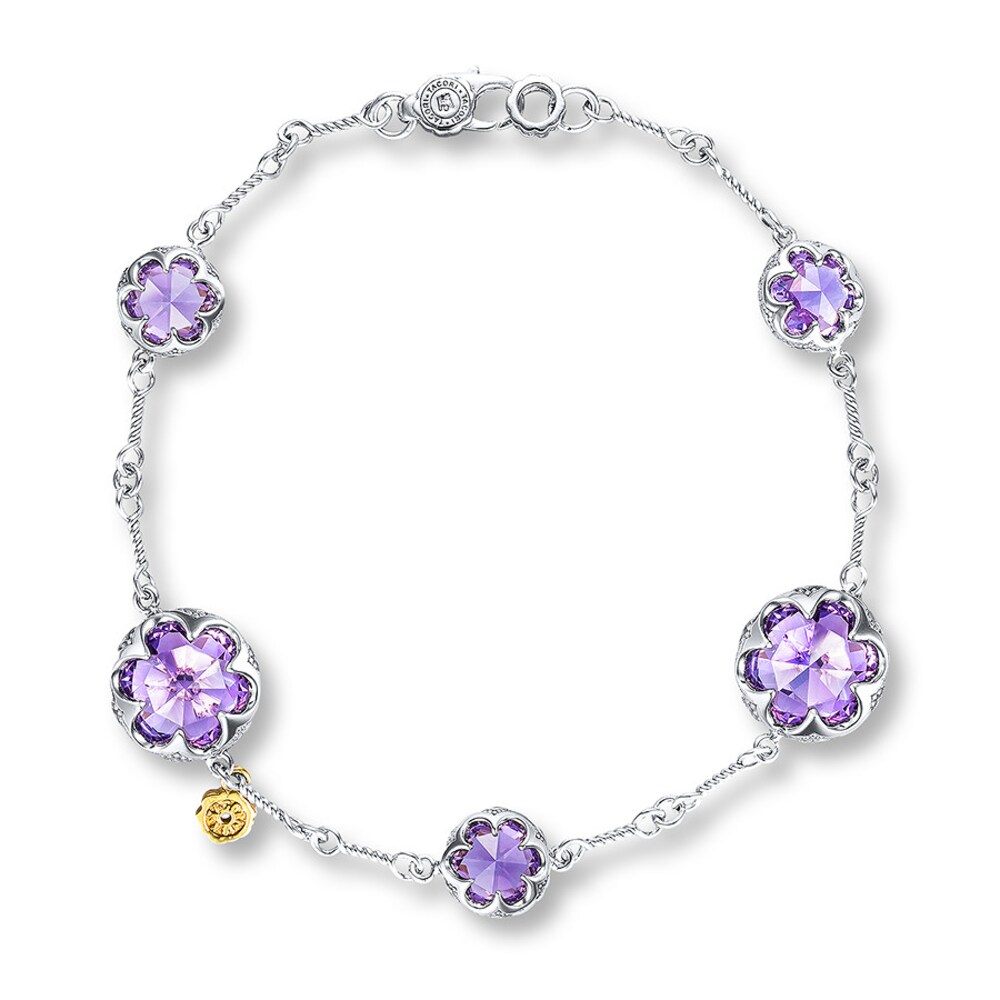 Tacori Amethyst Bracelet Sterling Silver/18K Yellow Gold wM1C2Kf8