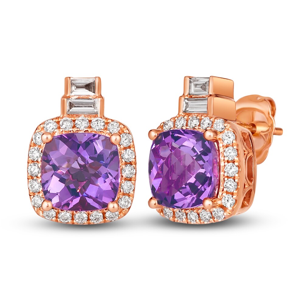 Le Vian Natural Amethyst Earrings 3/8 ct tw Diamonds 14K Strawberry Gold wV9Nr2qj Le Vian Natural Amethyst Earrings 3/8 ct tw Diamonds 14K Strawberry Gold wV9Nr2qj