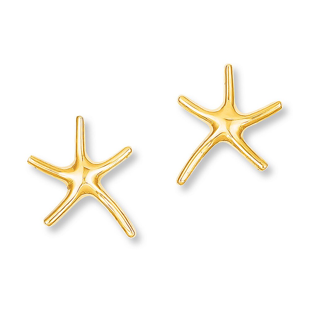 Starfish Earrings 14K Yellow Gold wWtB5Mp1 Starfish Earrings 14K Yellow Gold wWtB5Mp1
