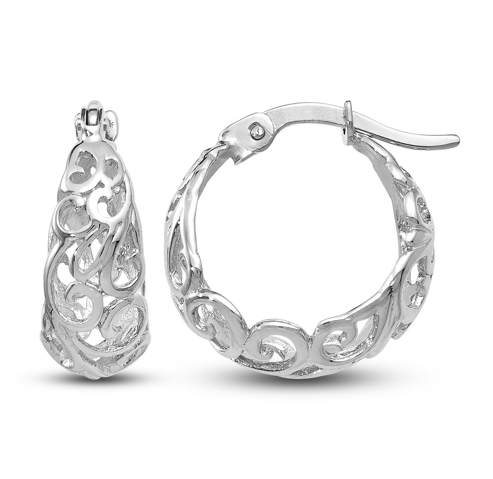 Polished Hoop Earrings 14K White Gold wX9tBAf4 Polished Hoop Earrings 14K White Gold wX9tBAf4