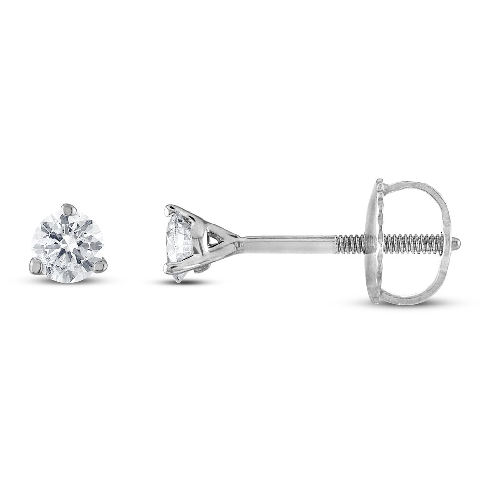 Certified Diamond Solitaire Earrings 1/4 ct tw Round 18K White Gold (SI2/I) wbCNMvIS Certified Diamond Solitaire Earrings 1/4 ct tw Round 18K White Gold (SI2/I) wbCNMvIS