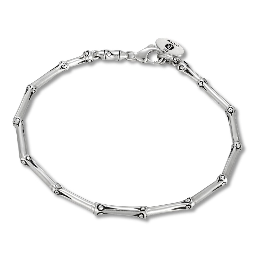 John Hardy Bamboo Link Bracelet Sterling Silver 6.5" wgG9ME4L