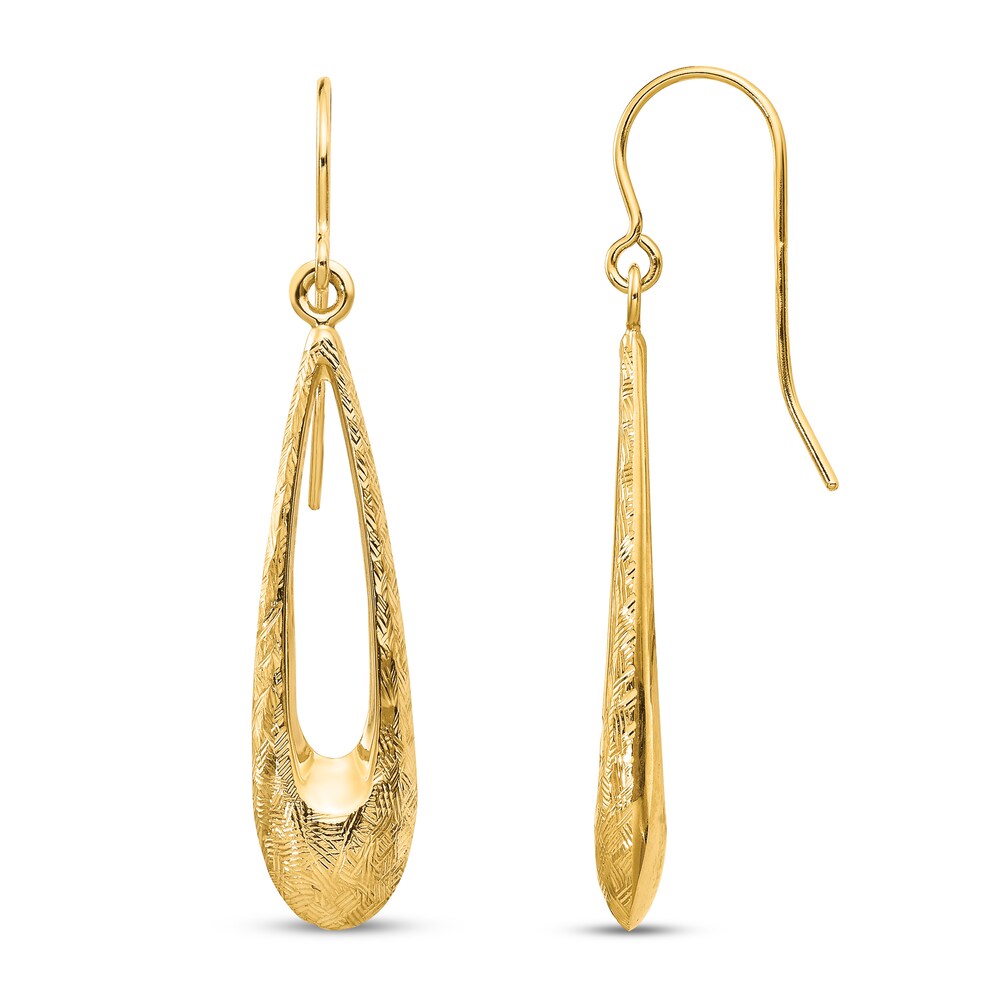 Textured Teardrop Dangle Earrings 14K Yellow Gold wpy8vTgS Textured Teardrop Dangle Earrings 14K Yellow Gold wpy8vTgS