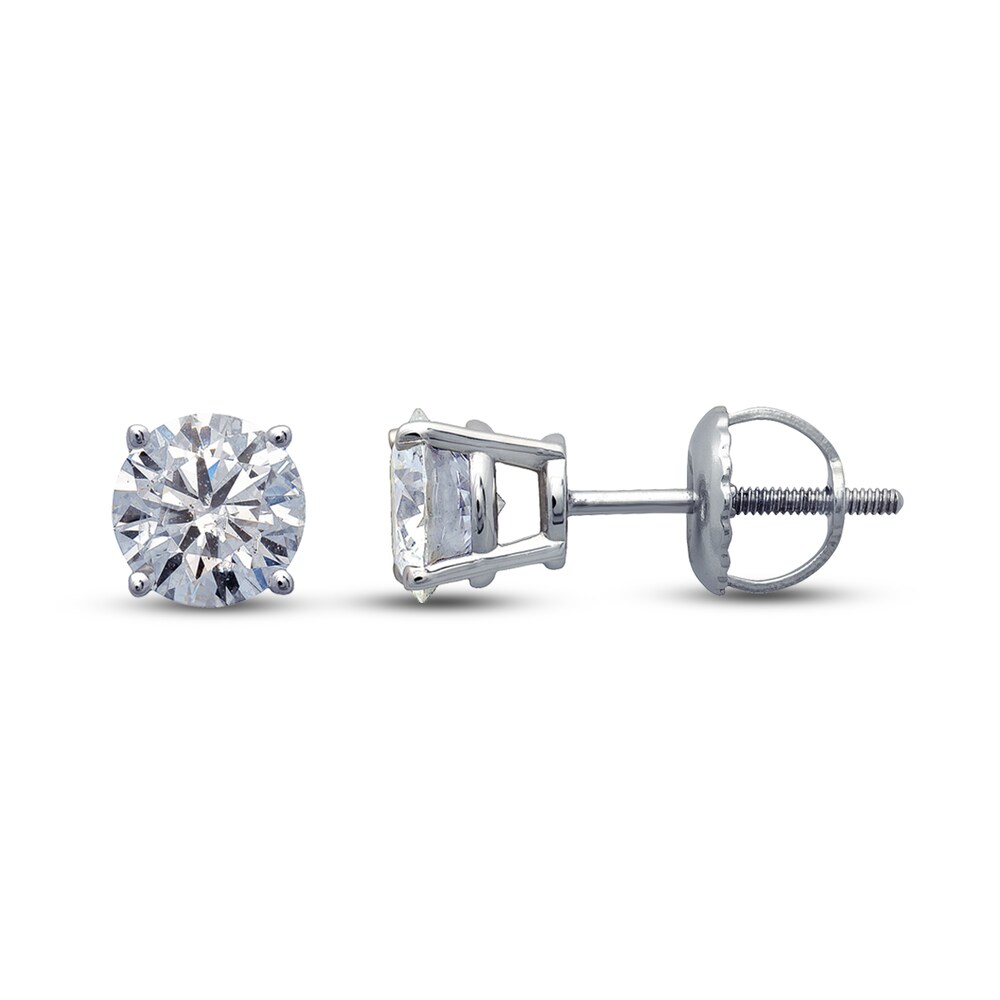 Certified Diamond Solitaire Earrings 1-1/4 ct tw Round 14K White Gold (I1/I) wtrdj6mV Certified Diamond Solitaire Earrings 1-1/4 ct tw Round 14K White Gold (I1/I) wtrdj6mV