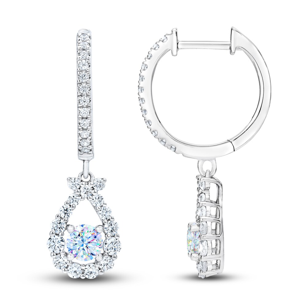 THE LEO First Light Diamond Drop Earrings 1-1/8 ct tw 14K White Gold wyzwoXAb