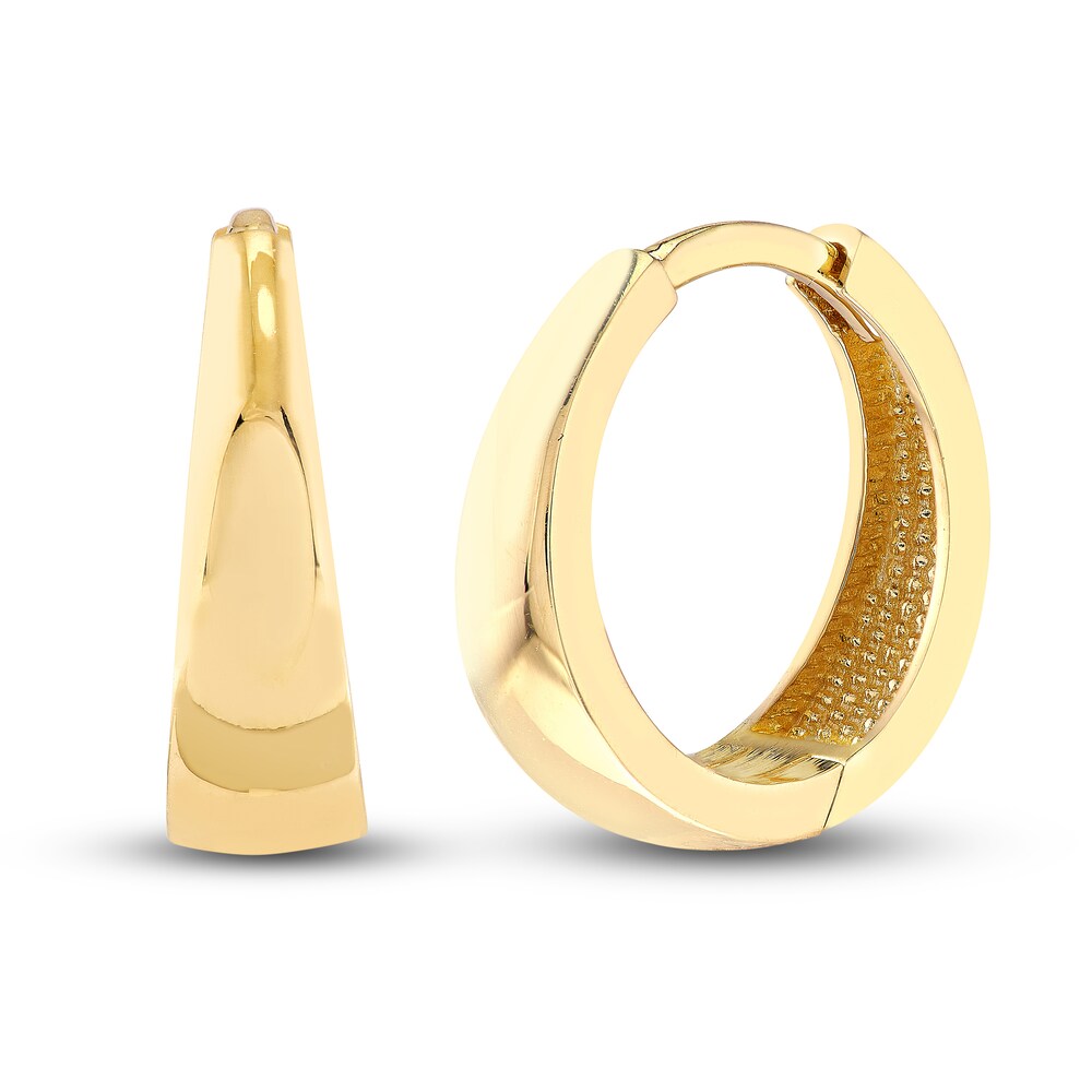 Tapered Polished Huggie Earrings 14K Yellow Gold x4Cyt69P Tapered Polished Huggie Earrings 14K Yellow Gold x4Cyt69P