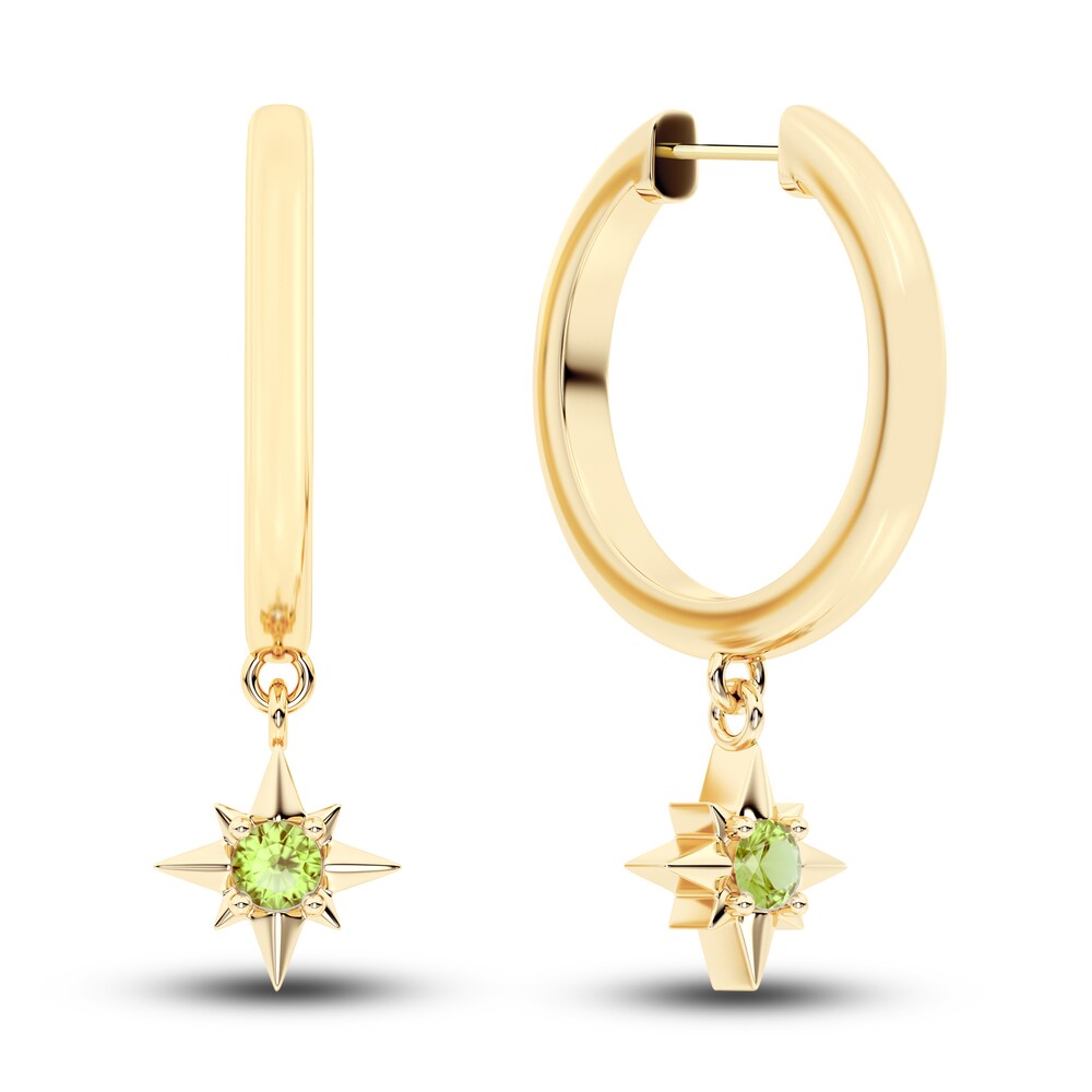 Juliette Maison Natural Peridot Starburst Hoops 10K Yellow Gold x4gj5tv2 Juliette Maison Natural Peridot Starburst Hoops 10K Yellow Gold x4gj5tv2