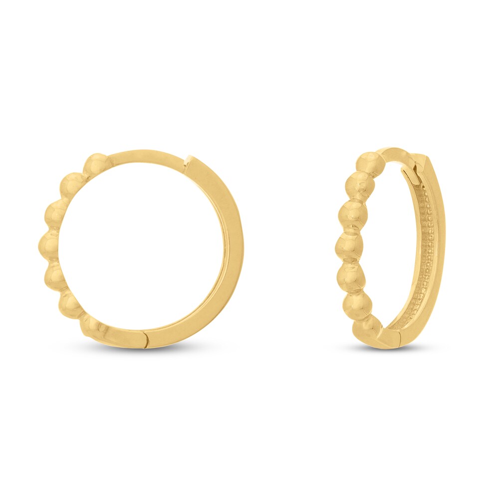 Beaded Huggie Earrings 14K Yellow Gold xANRyK4r Beaded Huggie Earrings 14K Yellow Gold xANRyK4r