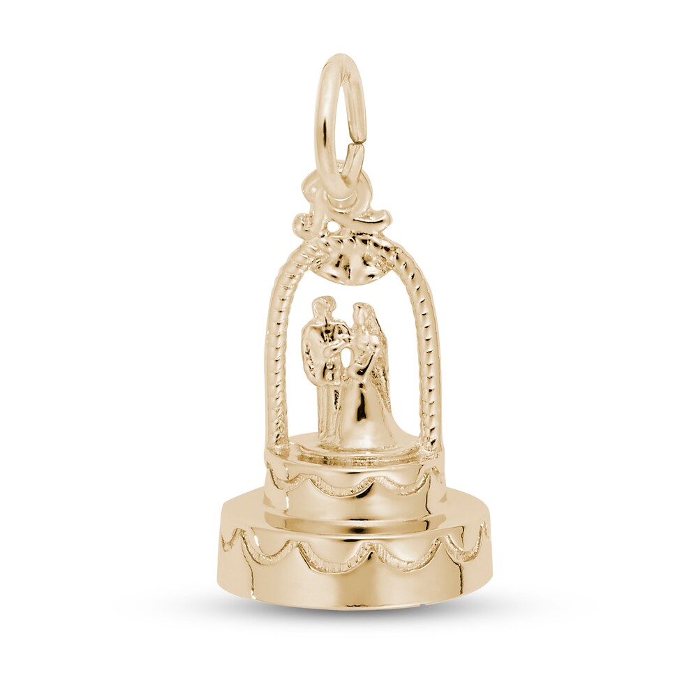 Wedding Cake Charm 14K Yellow Gold xCkgxbzO