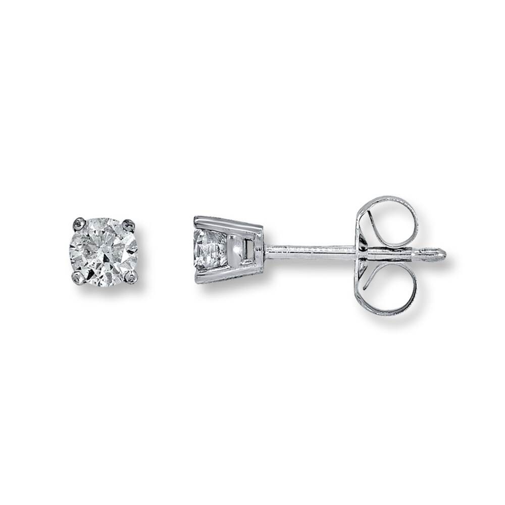 Diamond Solitaire Earrings 1/3 ct tw Round-cut 14K White Gold (I2/I) xCnwo9SK Diamond Solitaire Earrings 1/3 ct tw Round-cut 14K White Gold (I2/I) xCnwo9SK