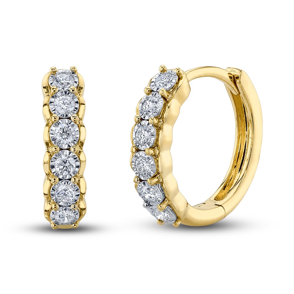 Shy Creation Diamond Huggie Earrings 1/5 ct tw Round 14K Yellow Gold SC55022791 xWYcm4Sc Shy Creation Diamond Huggie Earrings 1/5 ct tw Round 14K Yellow Gold SC55022791 xWYcm4Sc