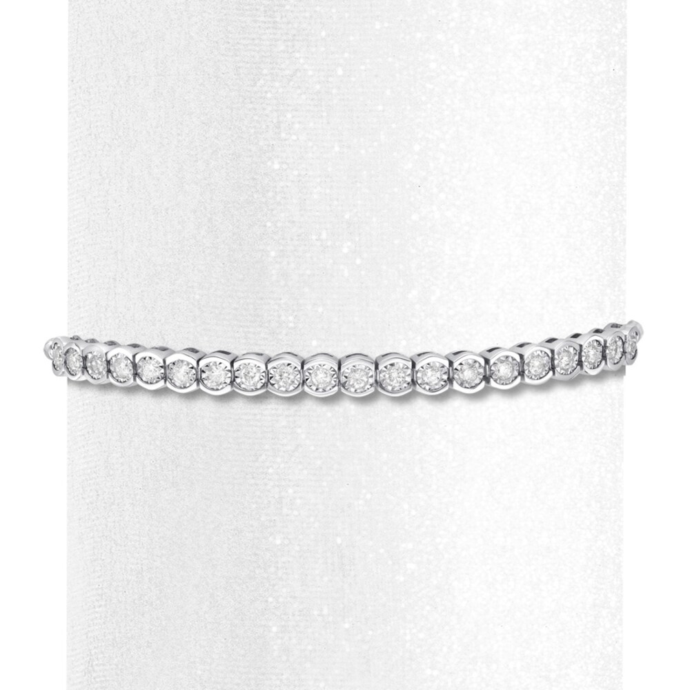 Diamond Bolo Bracelet 1 carat tw Round Sterling Silver xZz7540F Diamond Bolo Bracelet 1 carat tw Round Sterling Silver xZz7540F