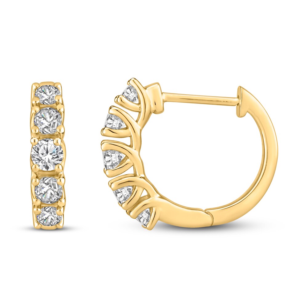 Hearts Desire Diamond Hoop Earrings 1 ct tw Round 18K Yellow Gold xfNgAatO Hearts Desire Diamond Hoop Earrings 1 ct tw Round 18K Yellow Gold xfNgAatO