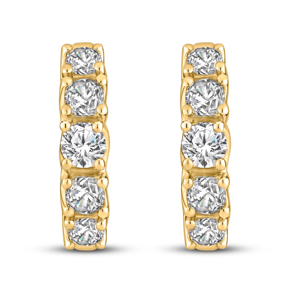 Hearts Desire Diamond Hoop Earrings 1 ct tw Round 18K Yellow Gold xfNgAatO Hearts Desire Diamond Hoop Earrings 1 ct tw Round 18K Yellow Gold xfNgAatO