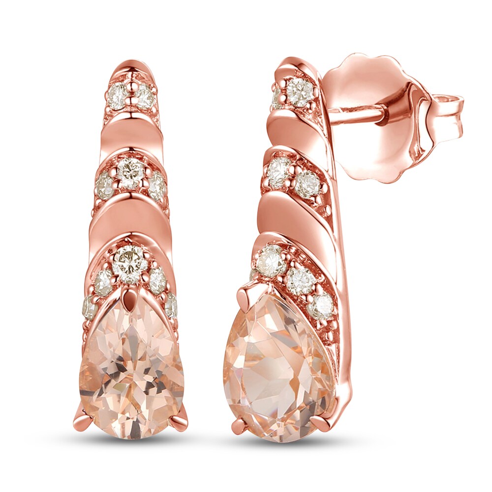 Le Vian Natural Morganite Earrings 1/8 ct tw Diamonds 14K Strawberry Gold xkFCL9JV Le Vian Natural Morganite Earrings 1/8 ct tw Diamonds 14K Strawberry Gold xkFCL9JV