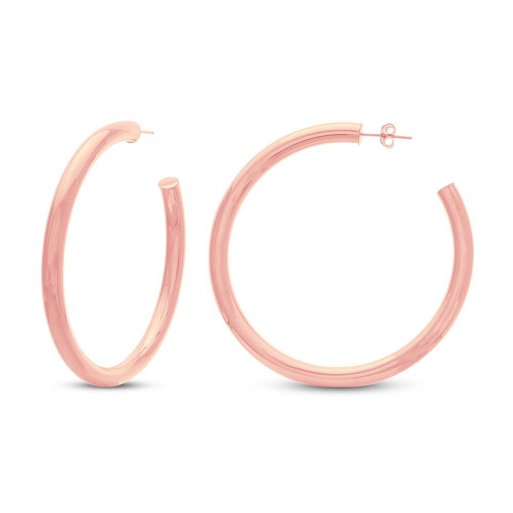 Open Hoop Earrings 14K Rose Gold xkkErxBn Open Hoop Earrings 14K Rose Gold xkkErxBn