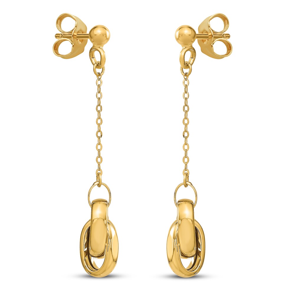 Post Dangle Earrings 14K Yellow Gold xmaLD6Ir Post Dangle Earrings 14K Yellow Gold xmaLD6Ir