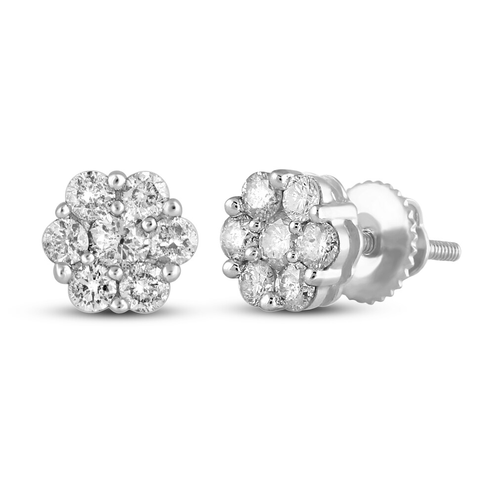 Diamond Stud Earrings 1 ct tw Round 14K White Gold xt6aNvjP Diamond Stud Earrings 1 ct tw Round 14K White Gold xt6aNvjP