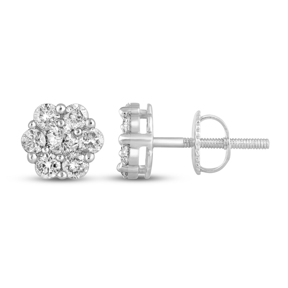 Diamond Stud Earrings 1 ct tw Round 14K White Gold xt6aNvjP Diamond Stud Earrings 1 ct tw Round 14K White Gold xt6aNvjP