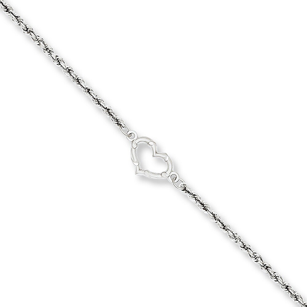 Heart Anklet 14K White Gold xw2BAZ5d Heart Anklet 14K White Gold xw2BAZ5d