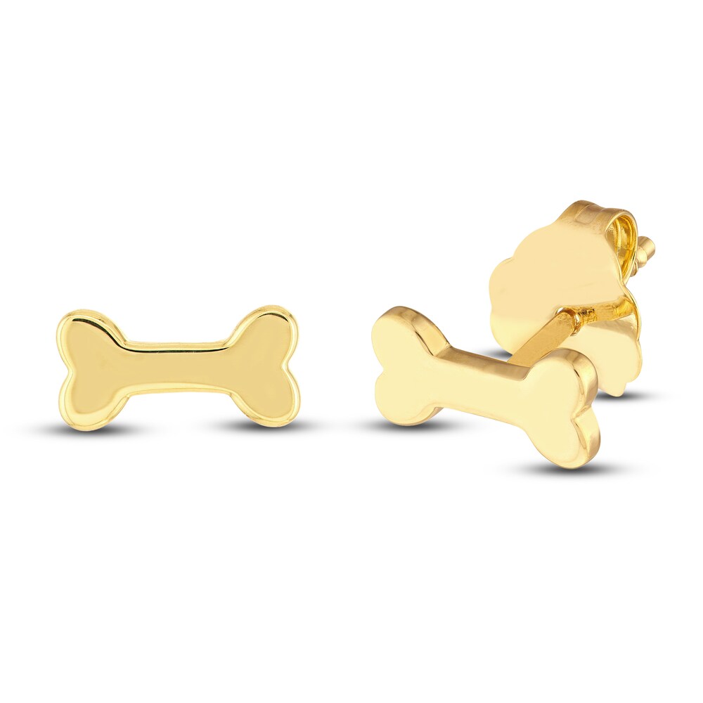Dog Bone Stud Earrings 14K Yellow Gold xx2ljWKG Dog Bone Stud Earrings 14K Yellow Gold xx2ljWKG