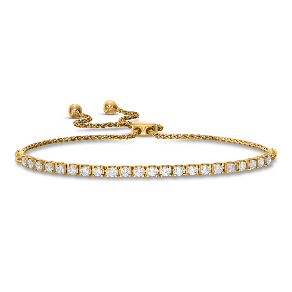 Lab-Created Diamond Tennis Bracelet 1 ct tw Round 14K Yellow Gold y7YXep7z Lab-Created Diamond Tennis Bracelet 1 ct tw Round 14K Yellow Gold y7YXep7z