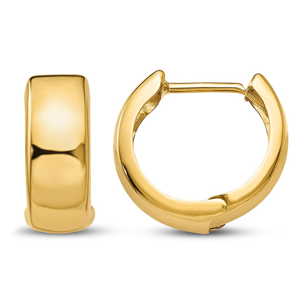 Hinged Huggie Hoop Earrings 14K Yellow Gold yVXRE2va Hinged Huggie Hoop Earrings 14K Yellow Gold yVXRE2va
