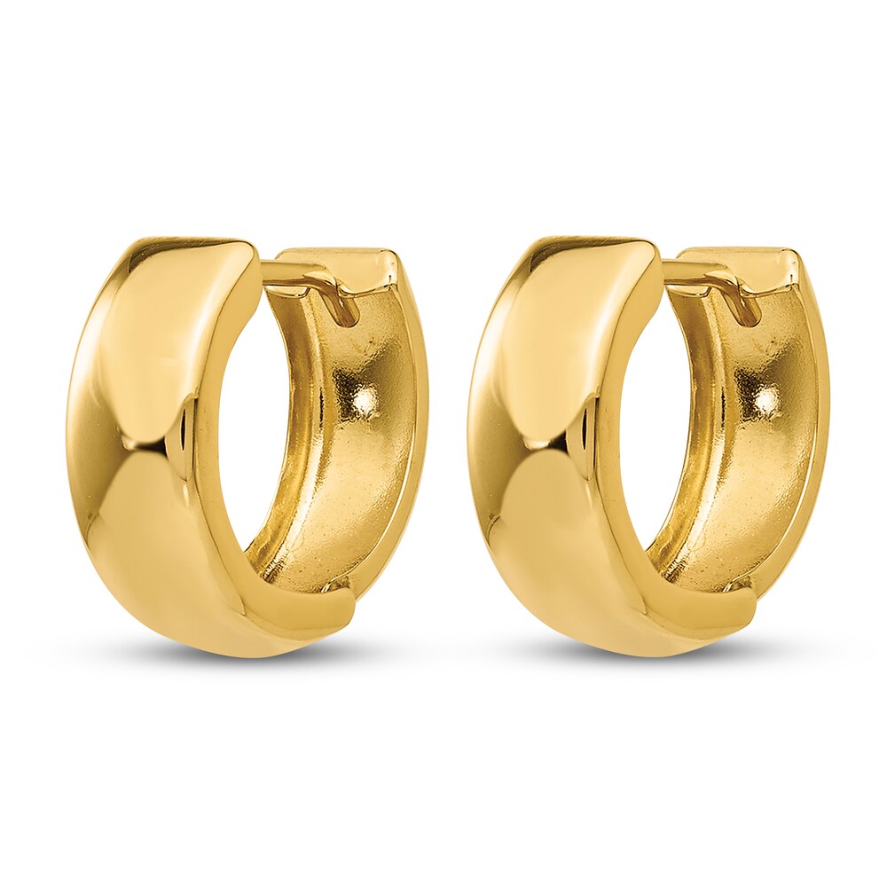 Hinged Huggie Hoop Earrings 14K Yellow Gold yVXRE2va Hinged Huggie Hoop Earrings 14K Yellow Gold yVXRE2va