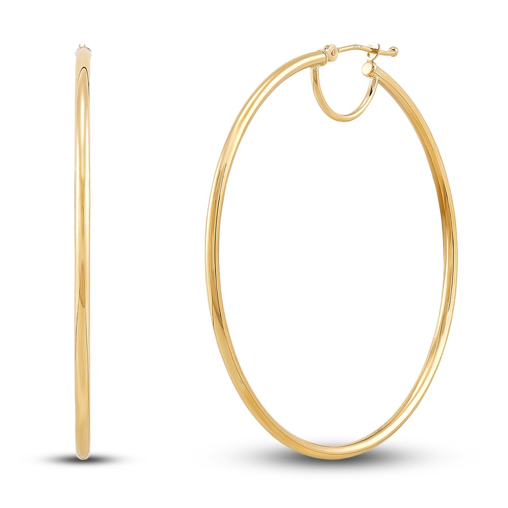 Round Tube Hoop Bridge Earrings 10K Yellow Gold ybtyEld0 Round Tube Hoop Bridge Earrings 10K Yellow Gold ybtyEld0