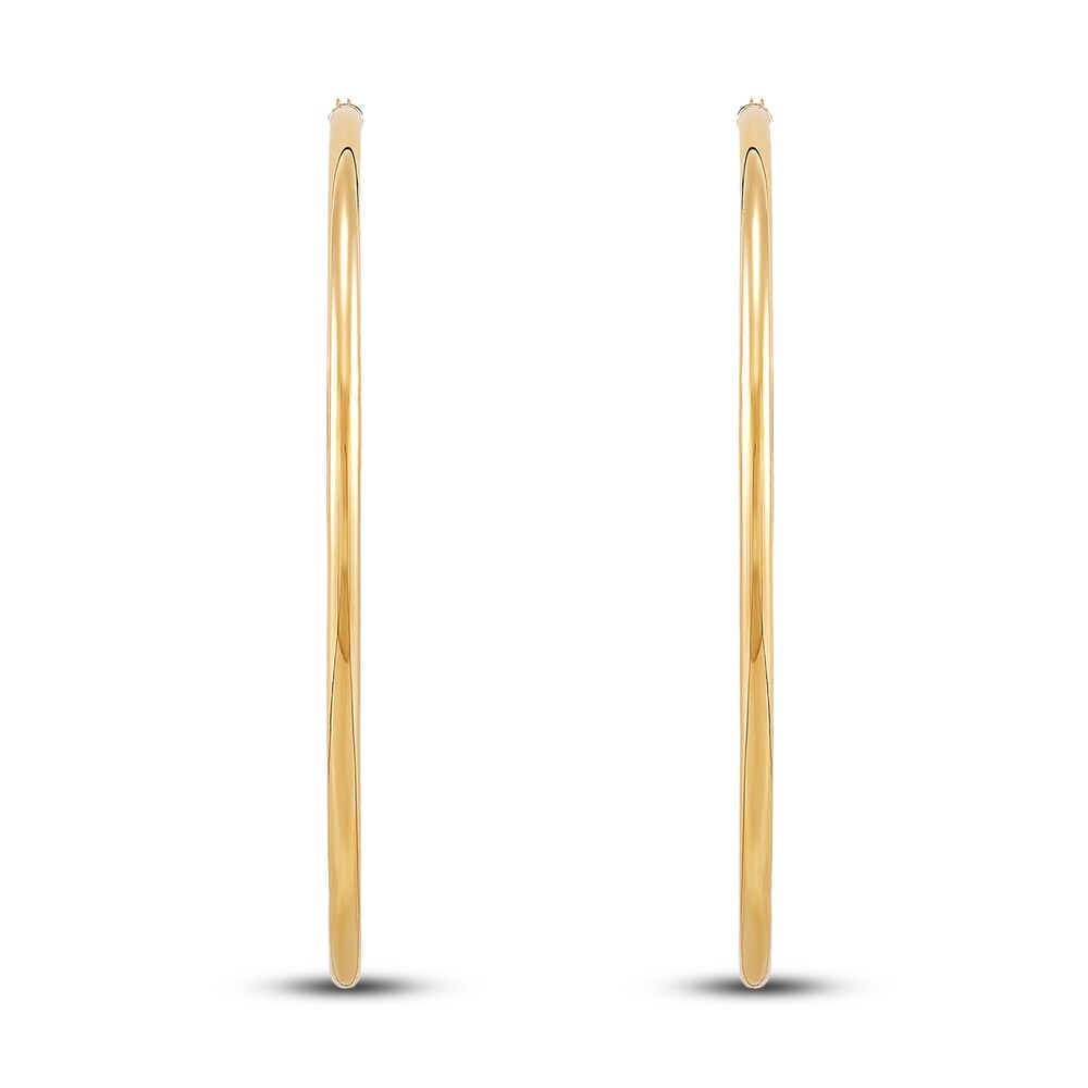 Round Tube Hoop Bridge Earrings 10K Yellow Gold ybtyEld0 Round Tube Hoop Bridge Earrings 10K Yellow Gold ybtyEld0