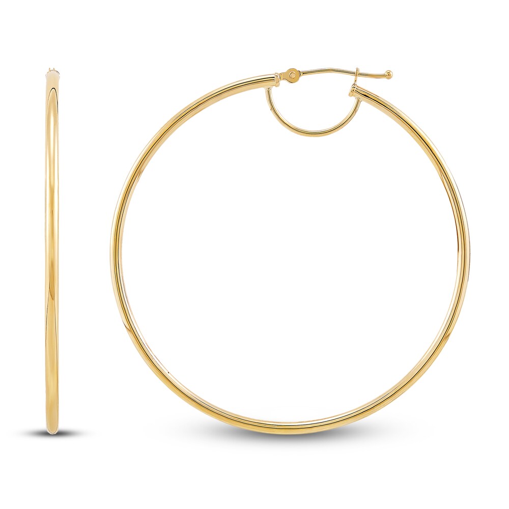 Round Tube Hoop Bridge Earrings 10K Yellow Gold ybtyEld0 Round Tube Hoop Bridge Earrings 10K Yellow Gold ybtyEld0