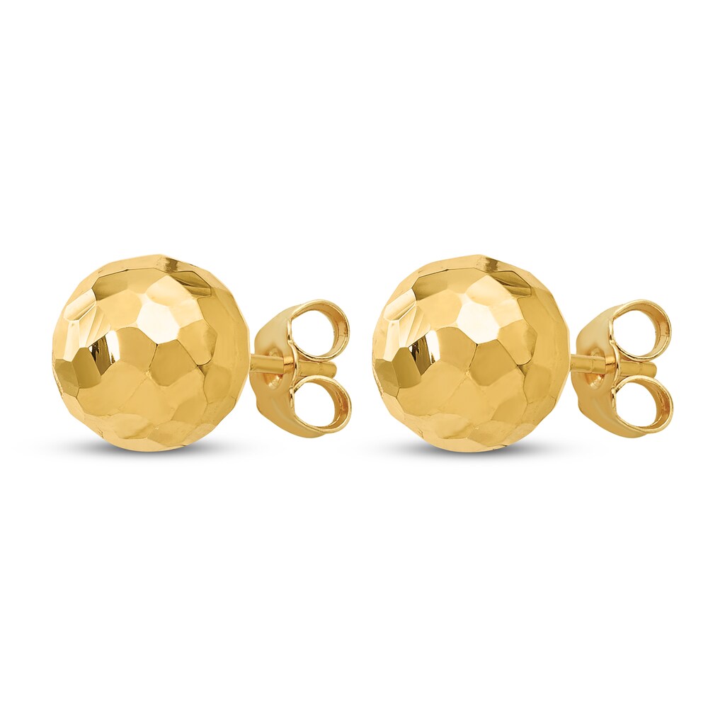 Faceted Ball Stud Earrings 14K Yellow Gold ycnX1GAX Faceted Ball Stud Earrings 14K Yellow Gold ycnX1GAX