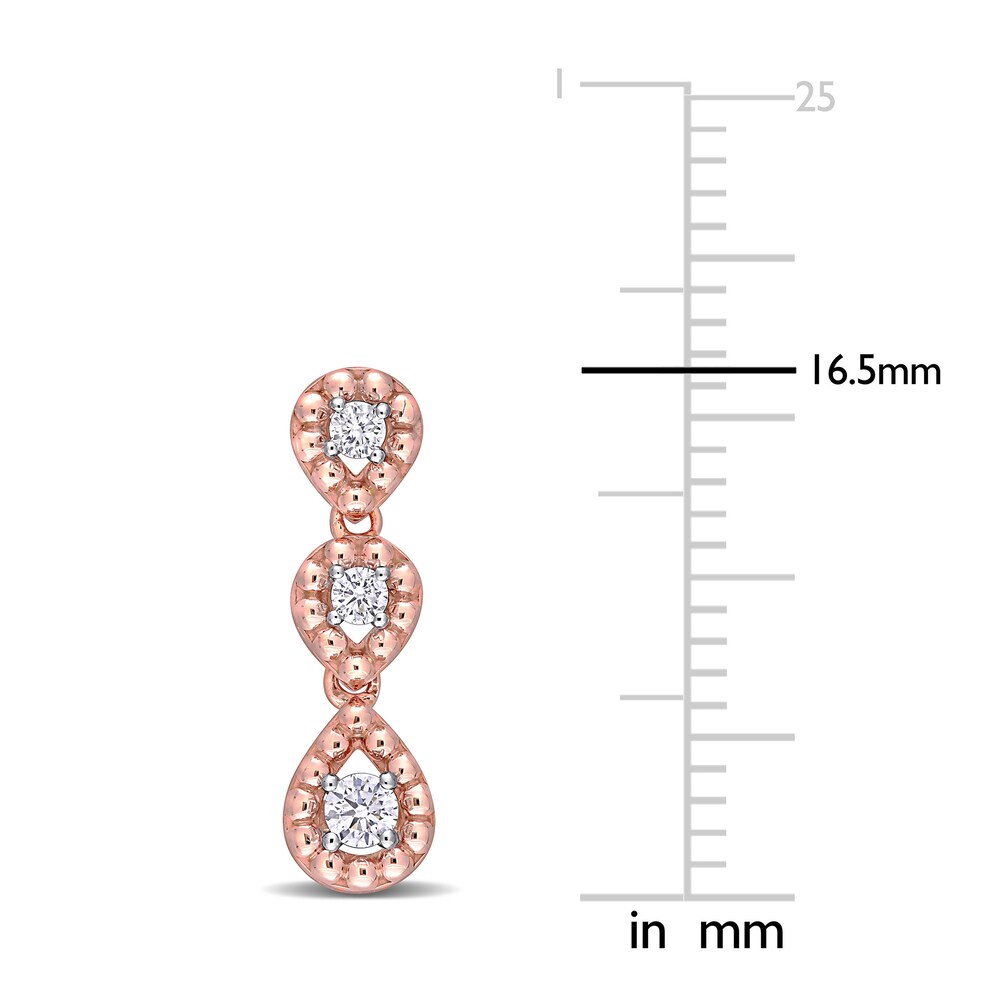 Diamond Drop Earrings 1/5 ct tw Round 14K Two-Tone Gold ynHb24Qi Diamond Drop Earrings 1/5 ct tw Round 14K Two-Tone Gold ynHb24Qi