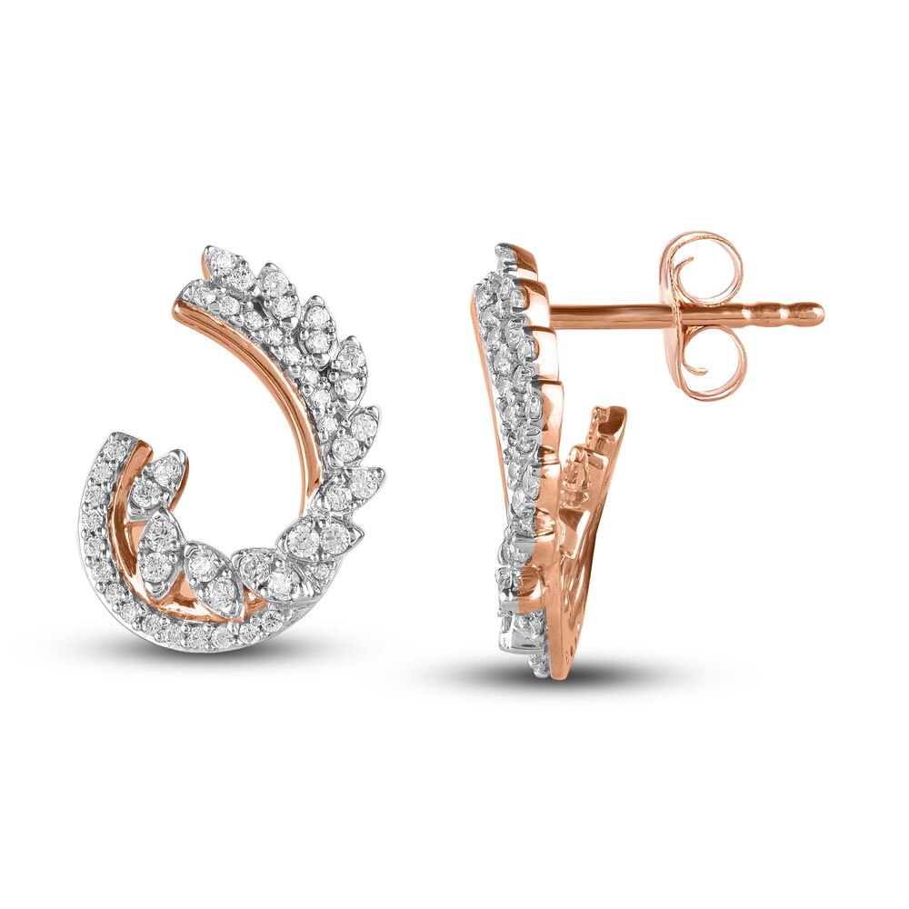 Diamond Earrings 1/2 ct tw Round 14K Rose Gold ytJ4csPu Diamond Earrings 1/2 ct tw Round 14K Rose Gold ytJ4csPu