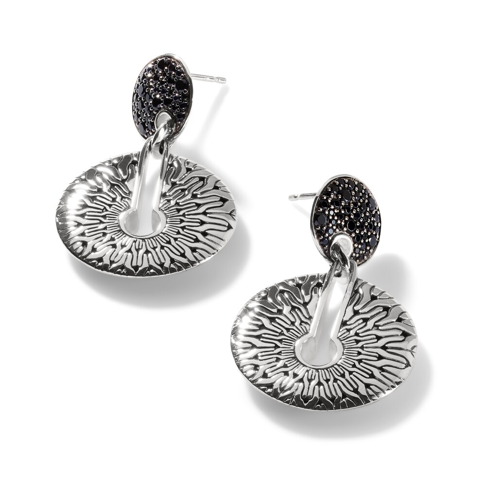 John Hardy Classic Chain Natural Black Spinel & Natural Black Sapphire Earrings Sterling Silver z5WQ3JTB John Hardy Classic Chain Natural Black Spinel & Natural Black Sapphire Earrings Sterling Silver z5WQ3JTB