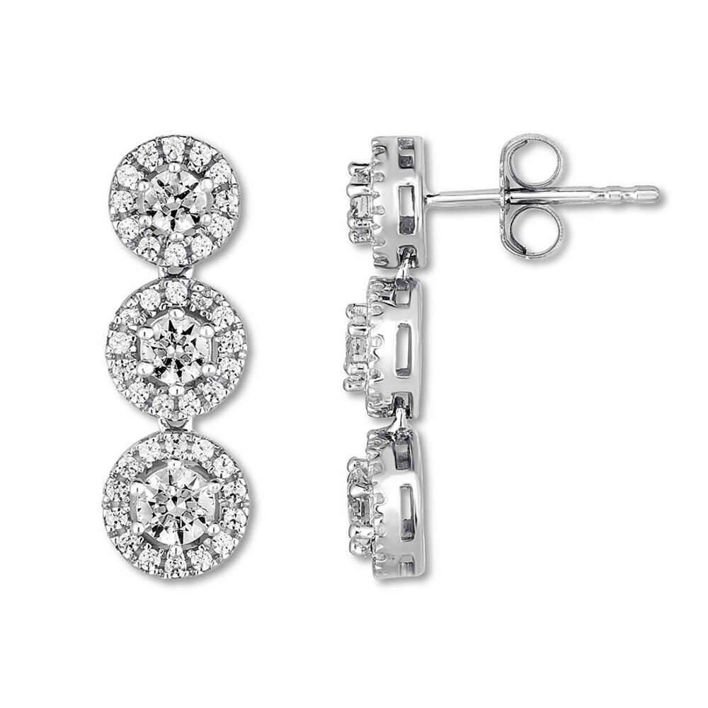 Diamond Earrings 1 ct tw Round-cut 14K White Gold z5gzfLyB Diamond Earrings 1 ct tw Round-cut 14K White Gold z5gzfLyB