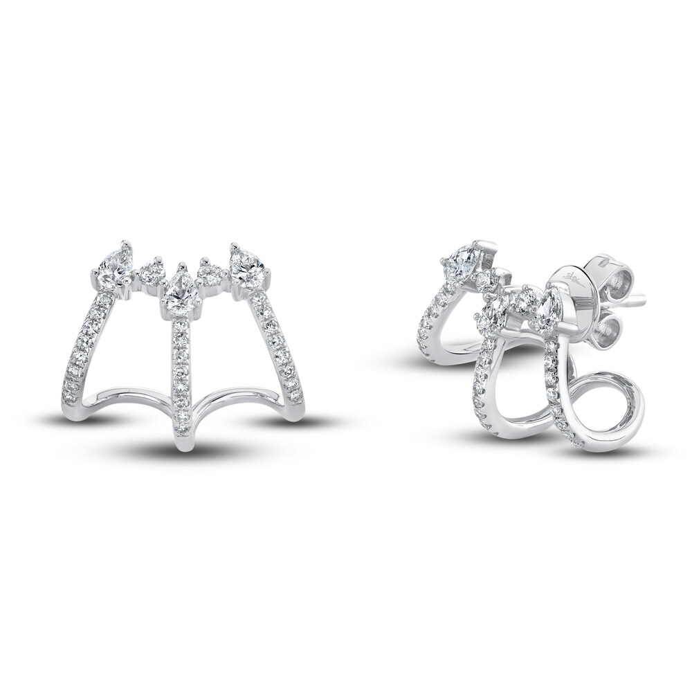 Shy Creation Diamond Cuff Earrings 1/2 ct tw Round/Pear 14K White Gold SC55020499 z5vHkzBb Shy Creation Diamond Cuff Earrings 1/2 ct tw Round/Pear 14K White Gold SC55020499 z5vHkzBb
