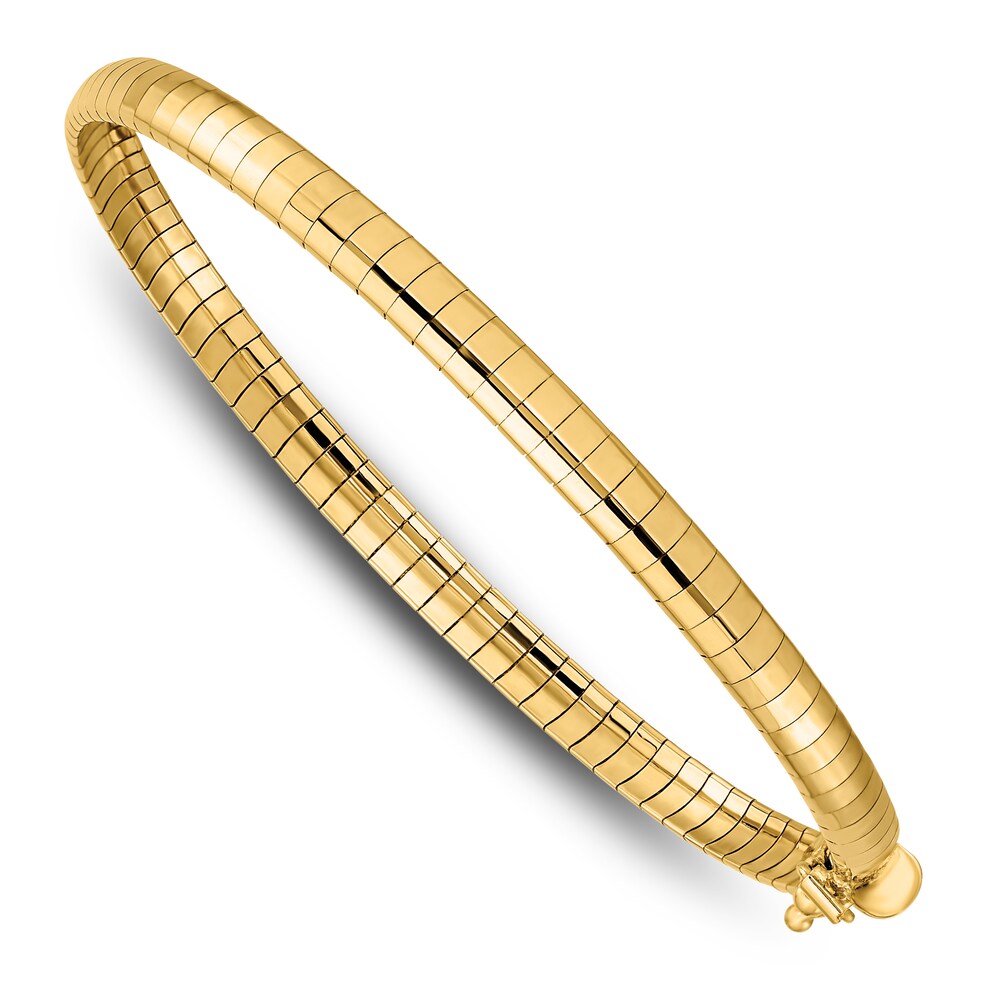 Domed Omega Bracelet 14K Yellow Gold 7\" 4.0mm z8RFFzLz Domed Omega Bracelet 14K Yellow Gold 7\" 4.0mm z8RFFzLz