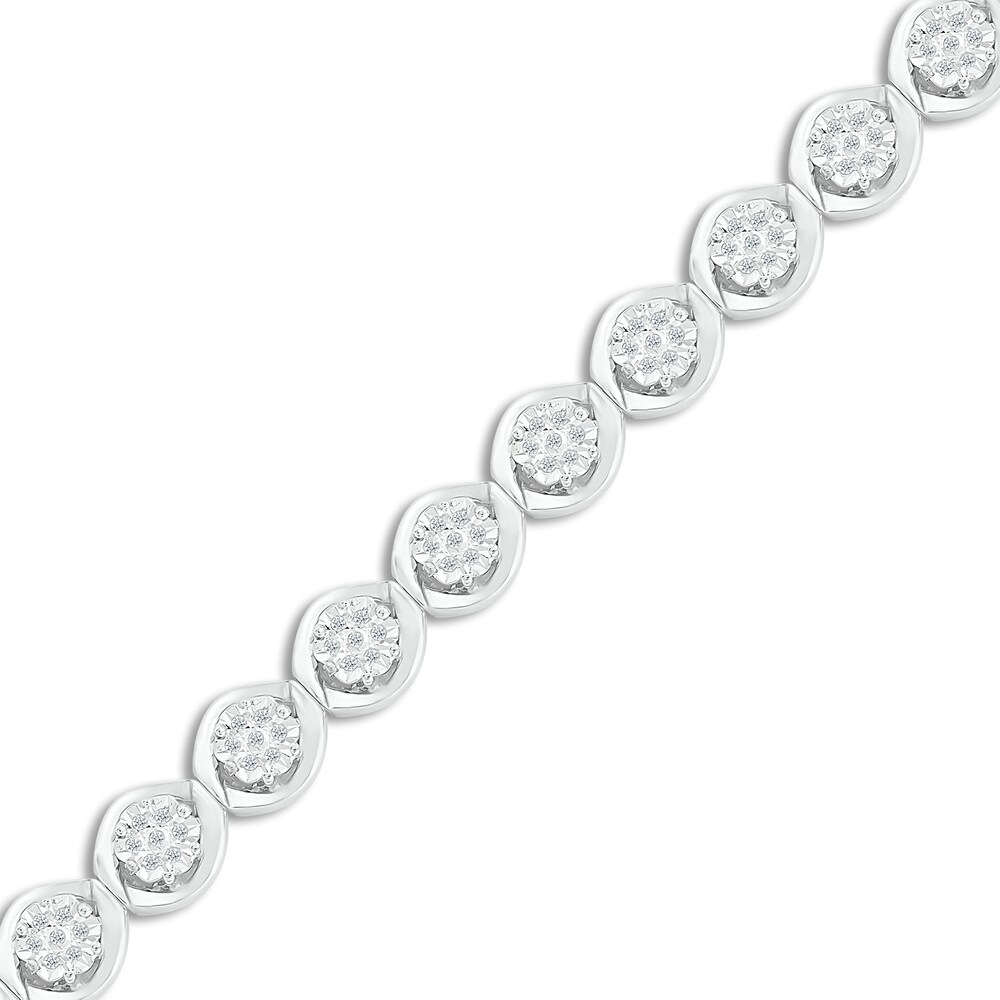 Diamond Bracelet 1/2 ct tw Round-cut Sterling Silver zJCk1yZE Diamond Bracelet 1/2 ct tw Round-cut Sterling Silver zJCk1yZE