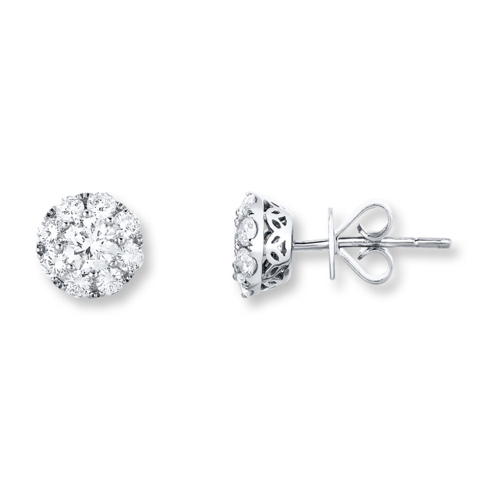 Diamond Earrings 1 ct tw Round-cut 14K White Gold zSAz6y97 Diamond Earrings 1 ct tw Round-cut 14K White Gold zSAz6y97