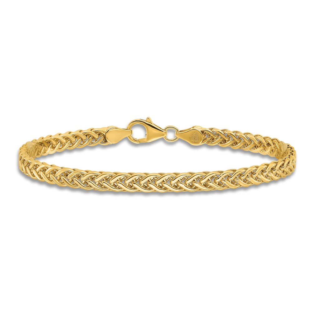 High-Polish Link Bracelet 14K Yellow Gold 7.5\" zT4c7WZx High-Polish Link Bracelet 14K Yellow Gold 7.5\" zT4c7WZx