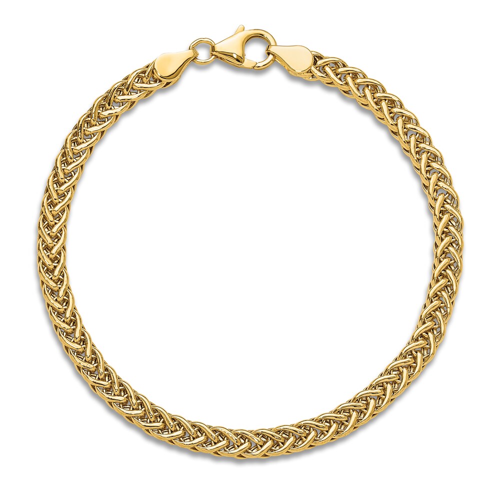High-Polish Link Bracelet 14K Yellow Gold 7.5\" zT4c7WZx High-Polish Link Bracelet 14K Yellow Gold 7.5\" zT4c7WZx