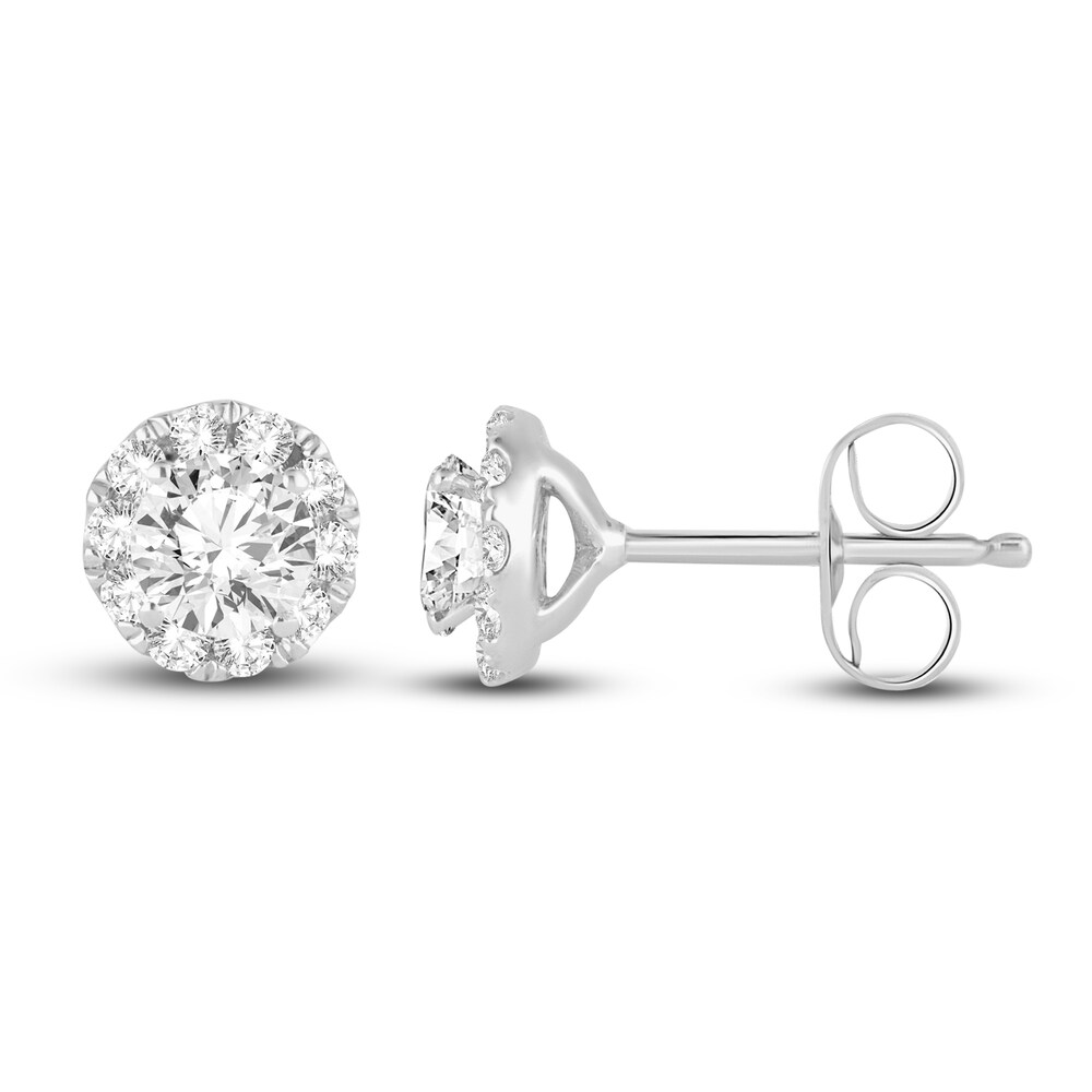 Diamond Stud Earrings 1/2 ct tw Round 14K White Gold zTNdGROC Diamond Stud Earrings 1/2 ct tw Round 14K White Gold zTNdGROC