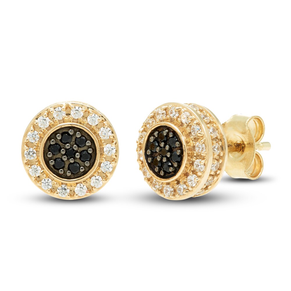 Men's Black Diamond Stud Earrings 1/2 ct tw Round 10K Yellow Gold zTmPabXl Men's Black Diamond Stud Earrings 1/2 ct tw Round 10K Yellow Gold zTmPabXl