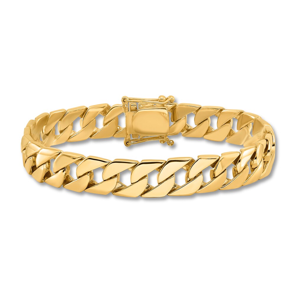 Men's Curb Link Bracelet 14K Yellow Gold 10.2mm 8" ziUJVNOi Men's Curb Link Bracelet 14K Yellow Gold 10.2mm 8" ziUJVNOi